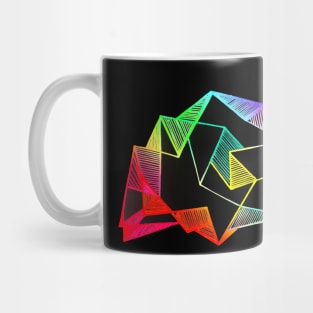 Geometric Rainbow popart triangle Mug